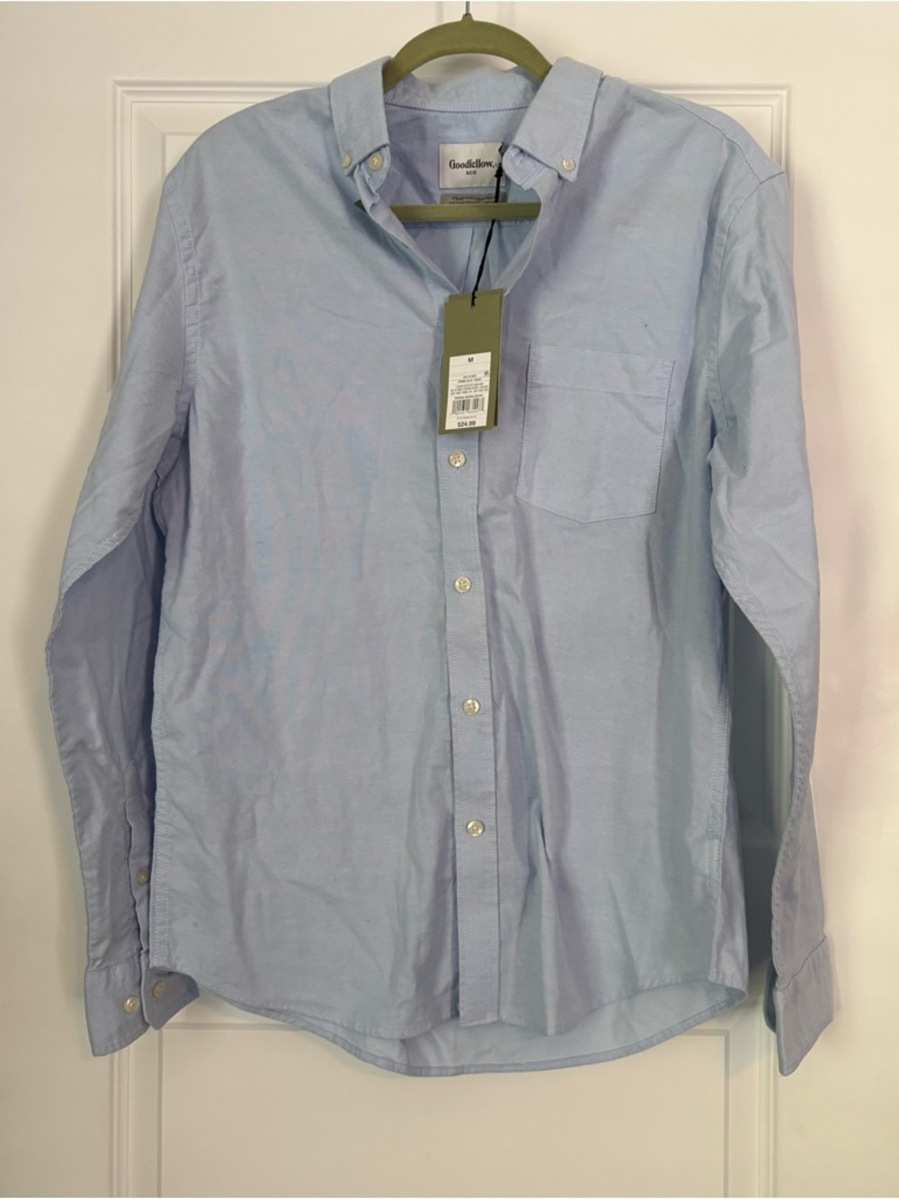 NWT Goodfellow & Co Men’s Light Blue Button-Down Oxford Shirt
